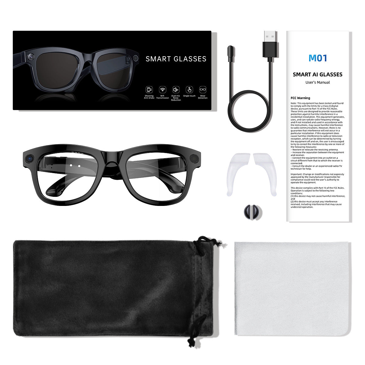 Lunettes de Soleil Intelligentes VisionConnect Sun X1 – Caméra HD & Bluetooth